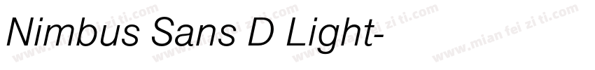 Nimbus Sans D Light字体转换